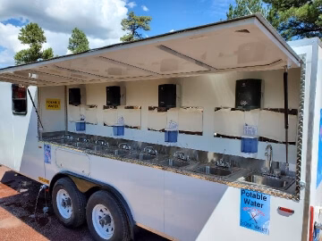 16-Sink Hand Wash Trailer