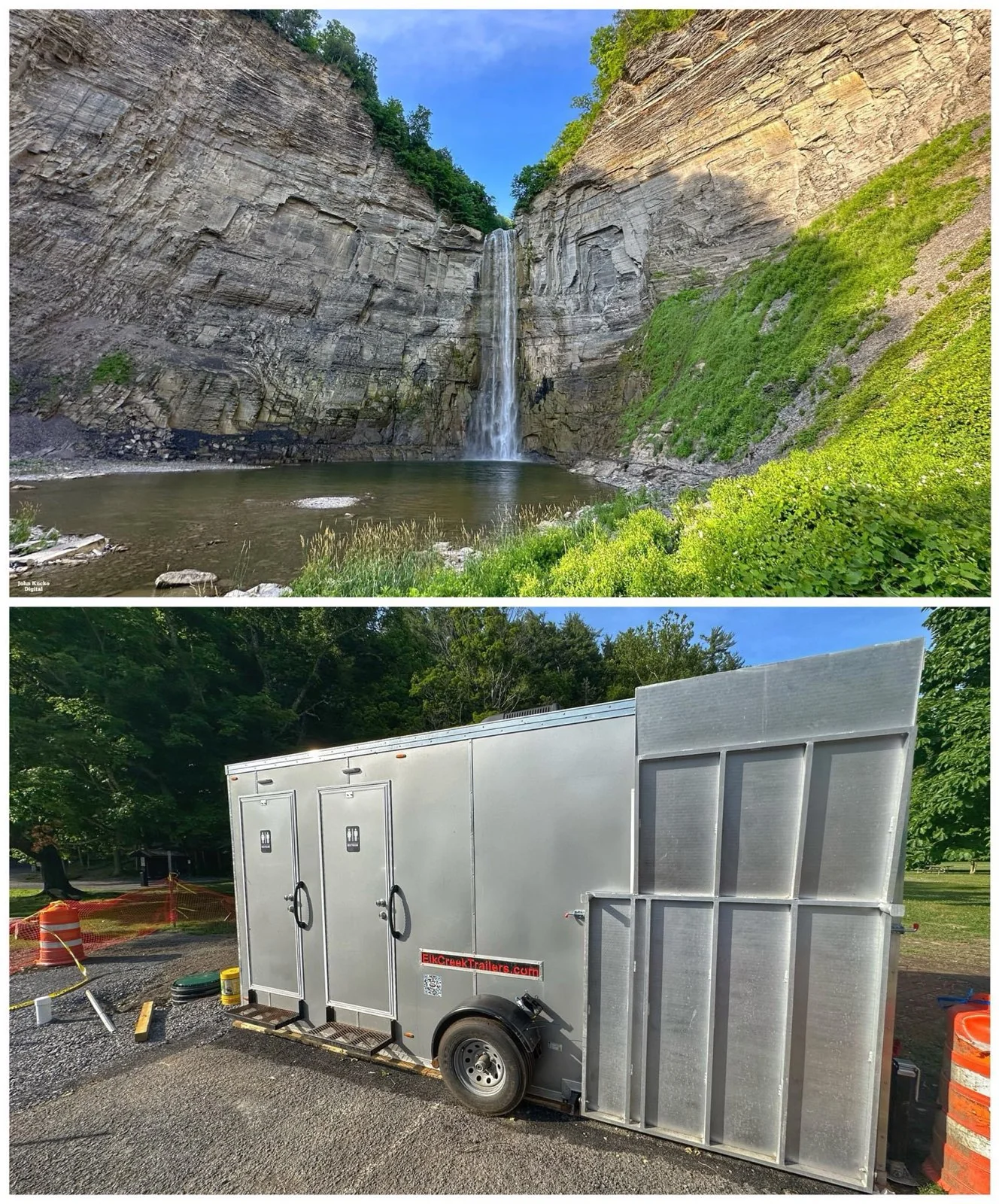 Elk Creek Trailers restroom trailer deployed on site