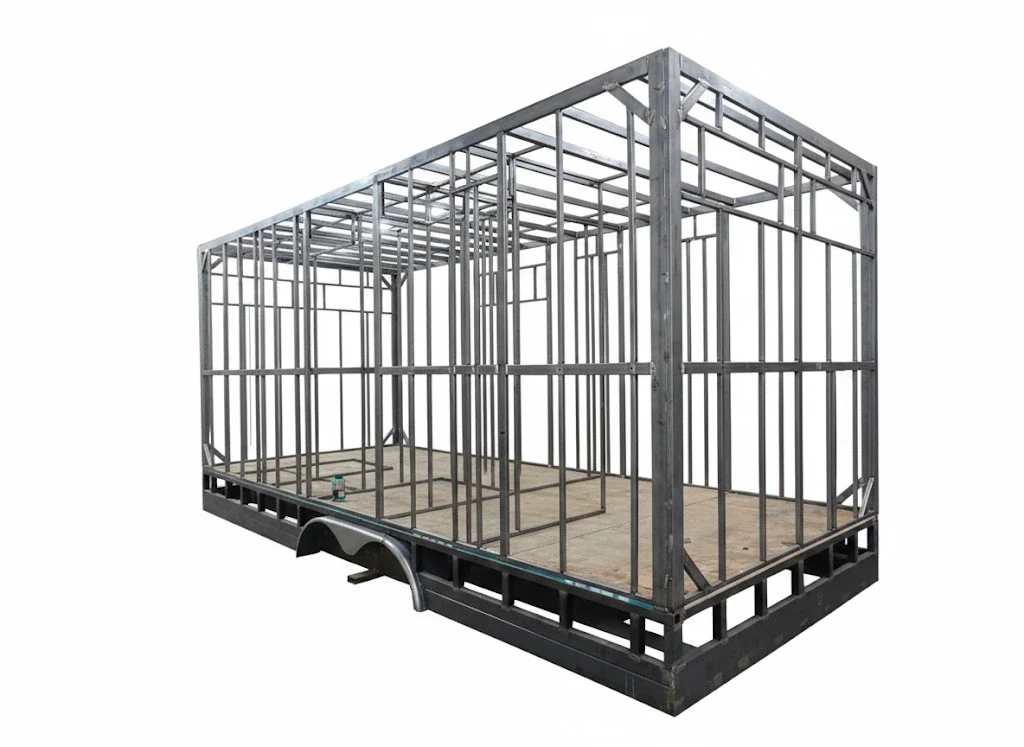 All-steel welded frame construction