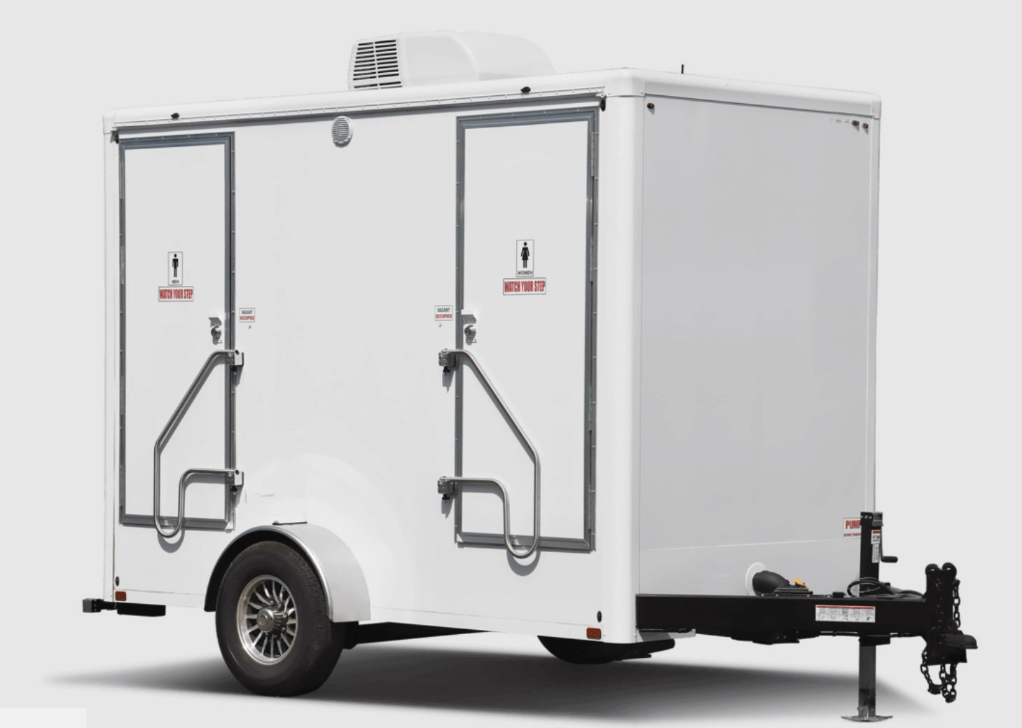 a 2 stall standard restroom trailer