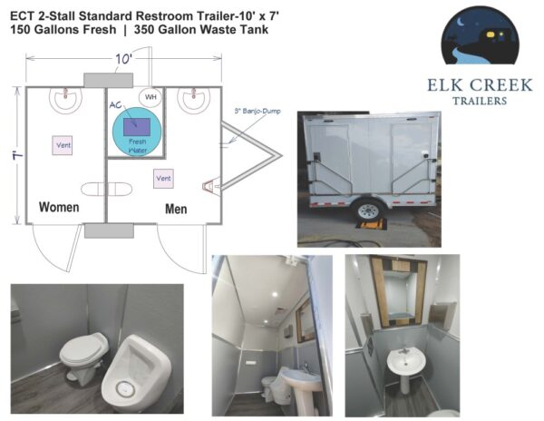 ECT-2 Stall Standard Restroom Trailer
