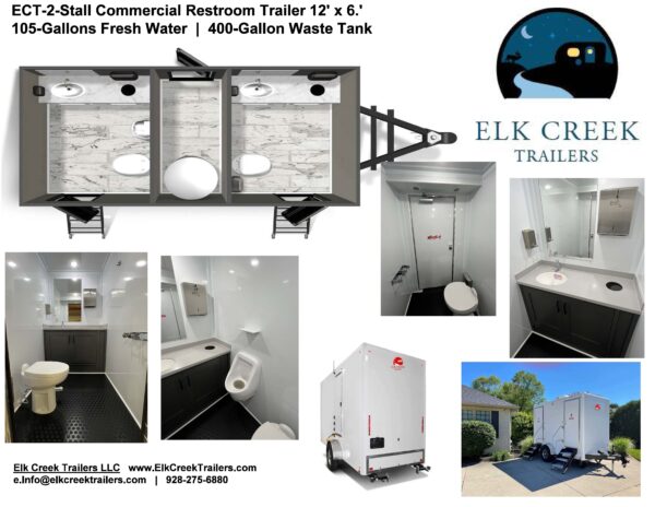 2-Stall Commercial Restroom Trailer