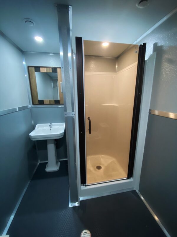 2 Stall Restroom & Shower Trailer 12' x 8'