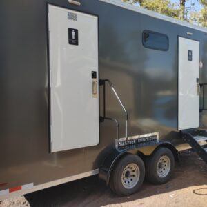 Slightly Used 2023-ECT 6 Station Shared Entry Luxury Restroom Trailer 16' x 7.6'