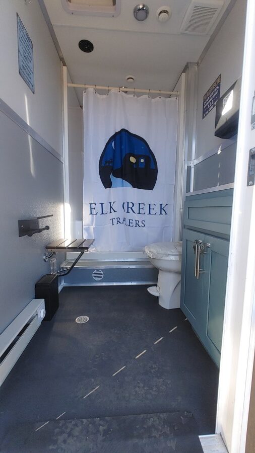 ADA+ 2 Stall Restroom/Shower Trailer Hydraulic Wheelchair Lift Extreme Winter Package 20' x 8'