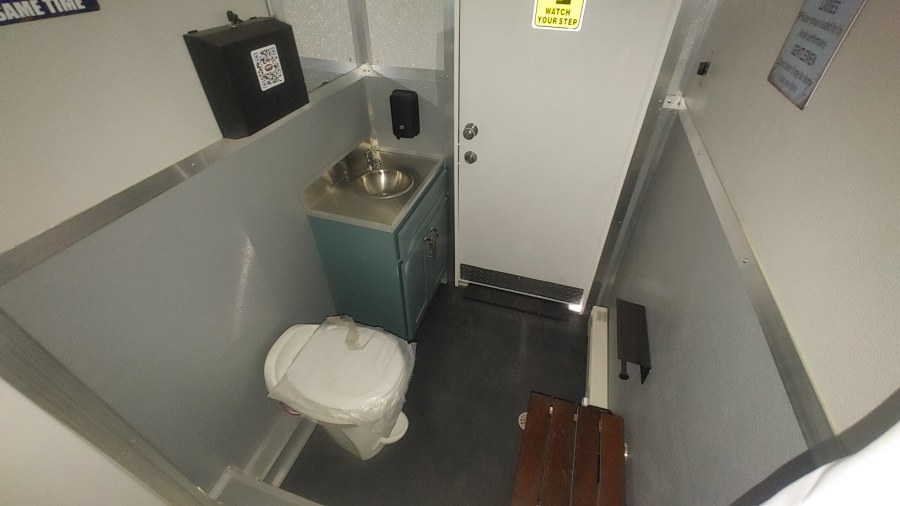 ADA+ 2 Stall Restroom/Shower Trailer Hydraulic Wheelchair Lift Extreme Winter Package 20' x 8'